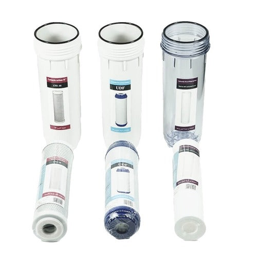 Filtre à eau 6 étapes avec jauge de pression Avec Robinet inox